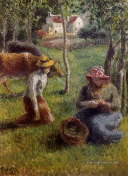 Camille Pissarro œuvres - vacher 1883 Camille Pissarro